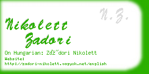 nikolett zadori business card